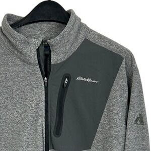 Eddie Bauer FIRST ASCENT Mens XL Performance Fleece 1/2‎ Zip Hiking Midlayer